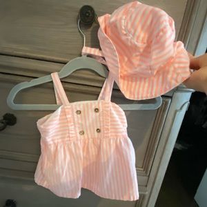 Janie and Jack top and hat set